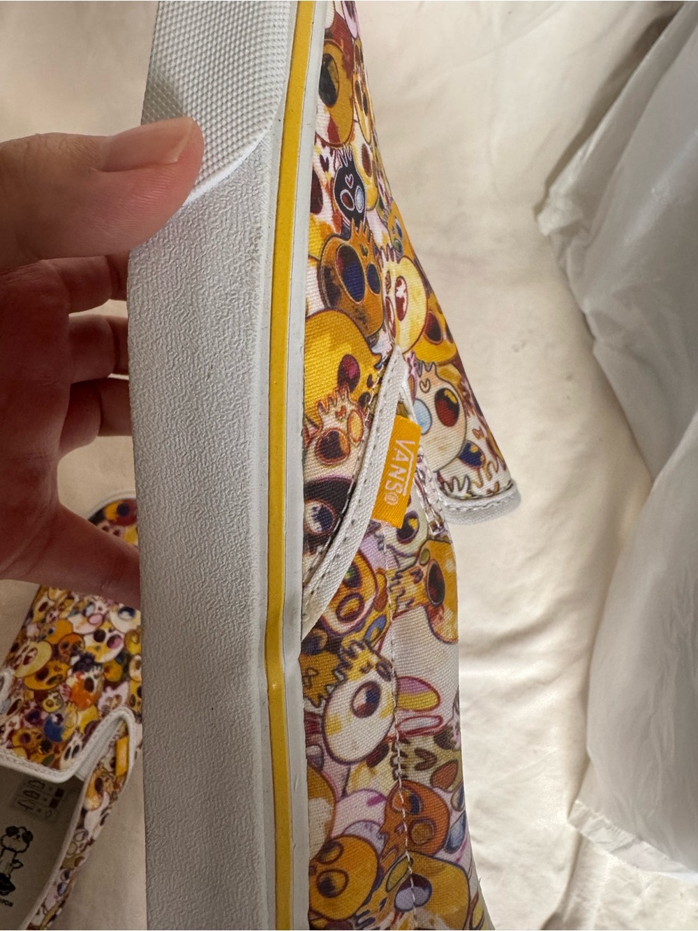 Vans Vault x Takashi Murakami Slip-On Yellow Skull 2015 Mens US 8.5 (half box) - Picture 6 of 8